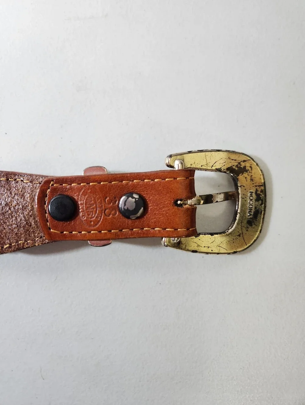 Nocona Mens |38| Cognac Brown Woven Leather Belt